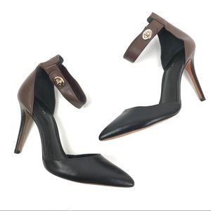 Coach Houston High Heel Leather Halo Ankle Strap